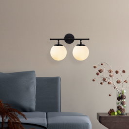 Opviq Lámpara de pared Roe - 10745 Negro y crema